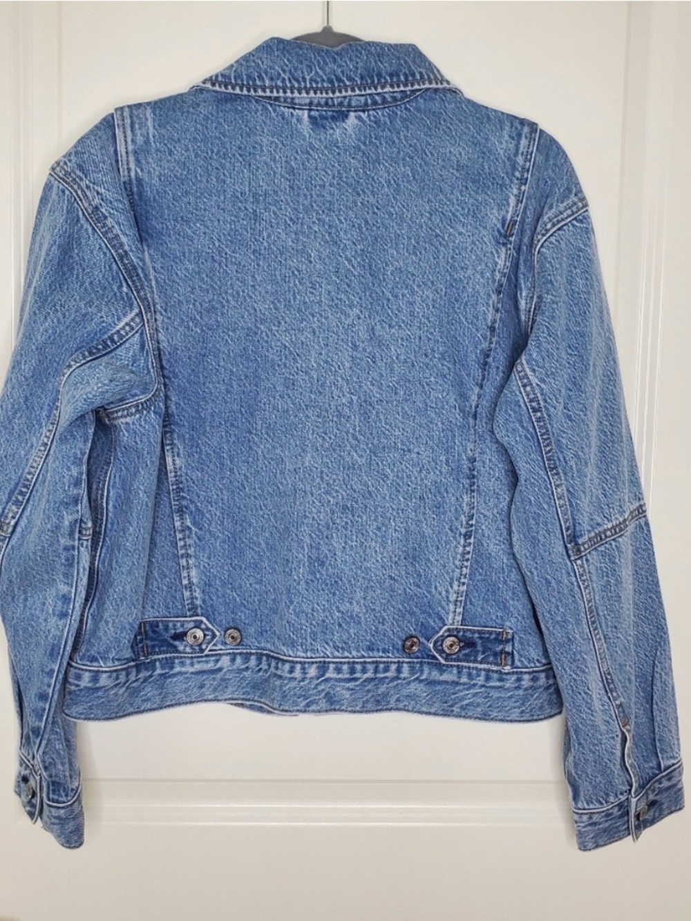 NWT Abercrombie & Fitch Blue Medium Wash Zip Front Denim Jacket - Picture 4 of 6